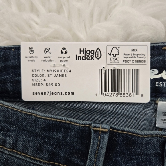 Seven7 Women's Tummyless Skinny Jean. Size 4. New.Tummy smoothing technology - Picture 11 of 11